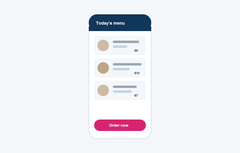 Online ordering app